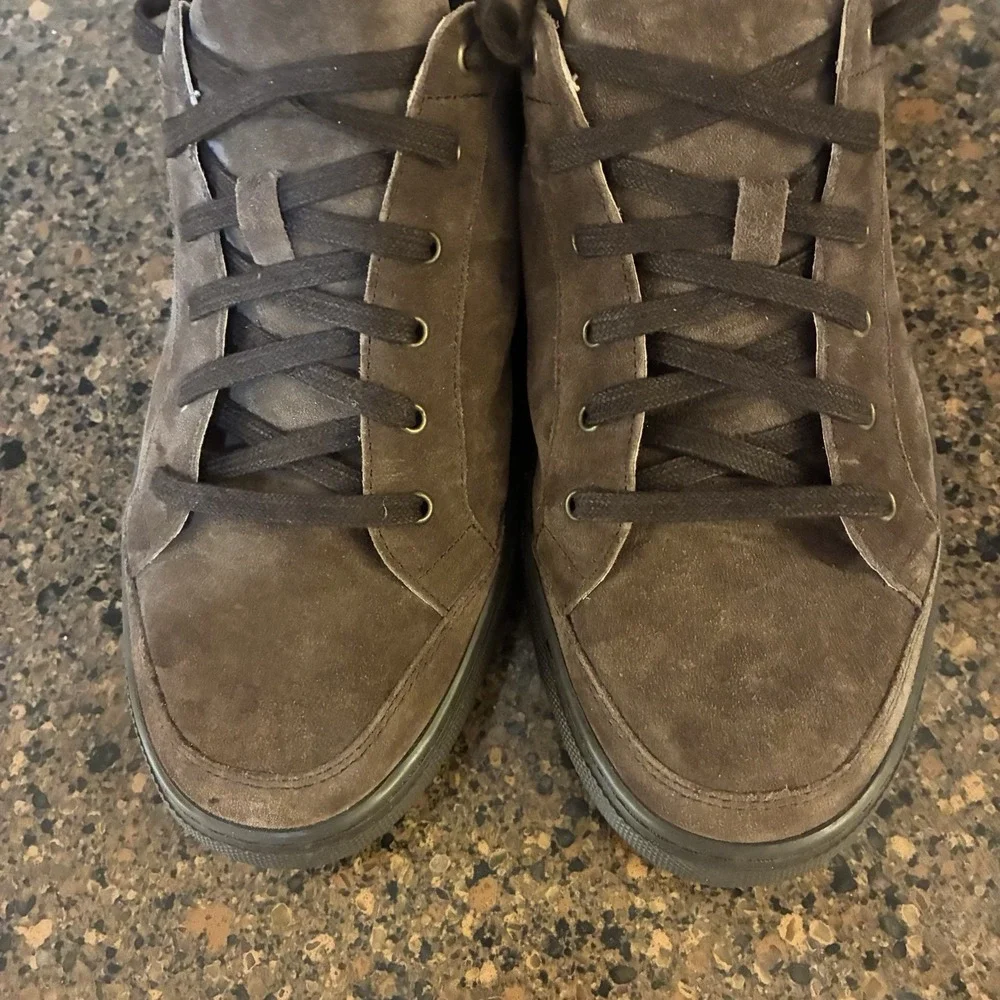 Warfield & Grand Mens US 9 Sneakers Oakwood Brown‎ Suede Leather Low Top 155601